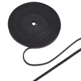 Flat Cowhide Leather Cord, for Jewelry Making, Black, 10x2mm