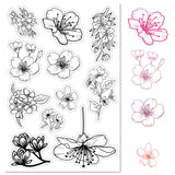 Custom PVC Plastic Clear Stamps, for DIY Scrapbooking, Photo Album Decorative, Cards Making, Stamp Sheets, Film Frame, Flower, 160x110x3mm