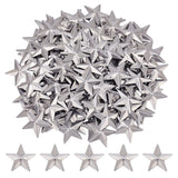 200Pcs Iron Display Decorations, Metal Star Ornament, Platinum, 25x25x0.1mm