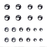 Resin Craft Doll Eyes, Stuffed Toy Eyes, Safety Eyes, Black, 8~16mm, 10~11.5x4mm, Hole: 2.5mm and 4mm