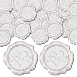 25Pcs Adhesive Wax Seal Stickers, Envelope Seal Decoration, For Craft Scrapbook DIY Gift, Pink, Heart, 30mm