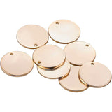 Brass Pendants, Long-Lasting Plated, Flat Round, Real 18K Gold Plated, 16x1mm, Hole: 1.5mm, 24pcs/set