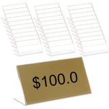 Acrylic Slant Back Price Frame, L-shaped Sign Display Holder, Exhibition Accessories, Clear, 4.75x9.8x3cm