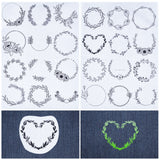 Bohemia Style Water Soluble Fabric, Wash Away Embroidery Stabilizer, Ring, 300x212x0.1mm, 2 sheets/bag