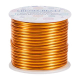 Round Aluminum Wire, Goldenrod, 9 Gauge, 3mm, about 55.77 Feet(17m)/roll