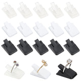 36Pcs 3 Colors Plastic Ring Holder, Ring Display Stand, Rectangle, Mixed Color, 24x16.5x10mm, 12pcs/color
