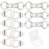 40Pcs 2 Style Tibetan Style Alloy Connector Charms, Cadmium Free & Lead Free, Handcuff, Antique Silver, 30.5~39x11.5~15x1.5~2mm, hole: 2~5x2~7mm, 20pcs/style