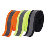 3 Strands 3 Colors Polyester Fluorescent Reflective Ribbon, Striped Ribbon, for Clothing Bags Safety Straps Making, Flart, Mixed Color, about 3/4 inch(20mm) wide, about 5.47 Yards(5m)/Strand, 1 strand/color
