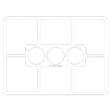 Rectangle 9 Pocket Acrylic Tray Router Templates for Woodworking, DIY Wood Craft Tools, Clear, 285x380x4mm