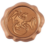 50Pcs Adhesive Wax Seal Stickers, Envelope Seal Decoration, for Craft Scrapbook DIY Gift, Dragon Pattern, 2.5cm