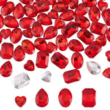 64Pcs 4 Style Glass Rhinestone Cabochons, Faceted, Pointed Back & Back Plated, Heart & Teardrop & Rectangle & Oval, Hyacinth, 12~18x12~13x5~6mm, 16pcs/style