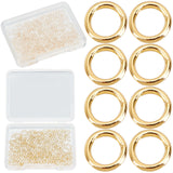 500Pcs Electroplated Stainless Steel Open Jump Ring, Long-Lasting Plated, Ring, Real 18K Gold Plated, 26 Gauge, 2.5x0.4mm, Inner Diameter: 1.7mm