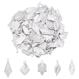 100Pcs 5 Styles 304 Stainless Steel Pendants, Stainless Steel Color, 20pcs/style