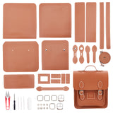 DIY Backpack Making Set, Including PU Leather Bag Materials, Iron & Alloy Findings, Screwdriver, Scissors and Wax Cord, Peru, 26.5x22.5x7cm