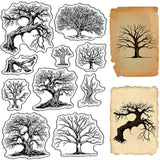 Custom PVC Plastic Clear Stamps, for DIY Scrapbooking, Photo Album Decorative, Cards Making, Stamp Sheets, Film Frame, Tree, 160x110x3mm