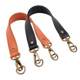 2Pcs 2 Colors PU Imitation Leather Bag Handles, with Alloy Swivel Clasp & Iron D-Ring Buckle, Mixed Color, 36.4x3.1x0.35cm, 1pc/color