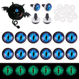 20 Sets Plastic Doll Eyes, Craft Safety Eyes, for Crafts, Crochet Toy and Stuffed Animals, Half Round, Black, 17.5x12mm
