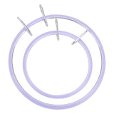 Ring Embroidery Plastic Hoops, with Iron Clasp, Lilac, 155~206x130~188x19~23mm, Inner Diameter: 121~150x103~168mm, 2pcs