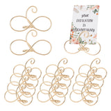 Iron Spiral Place Card Holders, Memo Holders, for Restaurants, Wedding, Office, Infinity, Golden, 73x45x48mm