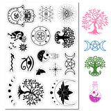 Custom PVC Plastic Clear Stamps, for DIY Scrapbooking, Photo Album Decorative, Cards Making, Stamp Sheets, Film Frame, Hamsa Hand Pattern, 160x110x3mm