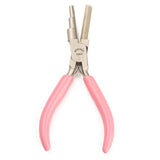 45 Carbon Steel Nylon Jaw Pliers, Flat Nose Pliers, Ferronickel with Word 'TOOLS', Pink, 16x9x0.95cm