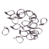 304 Stainless Steel Leverback Earring Findings, with Loop, Stainless Steel Color, 15x10.5mm, Hole: 1.5mm, Pin: 0.7mm