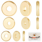 60Pcs 3 Style Brass Beads, Long-Lasting Plated, Disc/Flat Round, Heishi Beads, Real 24K Gold Plated, 7~10x1.5~2mm, Hole: 1.8~3mm, 20pcs/style