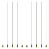 10Pcs 304 Stainless Steel Blunt Tip Dispensing Needle with PP Luer Lock, Syringe Needle Applicator Needles for Liquid Measuring Epoxy Resin Craft, Dark Green, 27.2x0.75cm