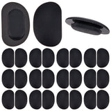 48Pcs Silicone Eyeglass Nose Pads, for Glasses Accessories, Oval, Black, 9x15x4mm