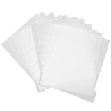 Acrylic Index Tab Divider Sheets for Discbound Notebooks, Binder Accessories, Rectangle, WhiteSmoke, 235x190x0.2mm, Hole: 3.8mm, 6pcs/set