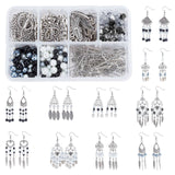 DIY Jewelry Set Making Kit, Including Alloy Links & Pendants, Electroplate Glass & Glass Pearl Beads, Brass Earring Hooks & Pins, Mixed Color, 420pcs/box