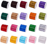 Nylon Thread, Mixed Color, 1mm, about 30m/roll, 1roll/color, 20rolls/set