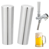 304 Stainless Steel Beer Tap Handle, Beverage Dispenser Faucet Adaptor Handle, Home Brewing Supplies, Column, Stainless Steel Color, 6x2cm, Hole: 8.5mm