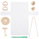 Plastic Shoulder Bag Making Kits, Handmade Crossbody Bag, Purse Wallet Knitting Crochet Bag, White, 115cm