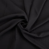 Chiffon Polyester Fabric, for Garment Making Accessories, Black, 150x0.02cm