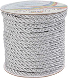 Nylon Thread, Twisted Cord, Silver, 5mm, about 30yards/roll(27.432m/roll)