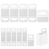 200 Pcs 2 Styles Transparent Self Adhesive Hang Tabs, Display Tabs for Store Retail Display, Clear, 100pcs/style