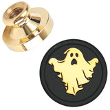 Golden Tone Wax Seal Brass Stamp Head, for Wax Seal Stamp, Ghost, 25x14.5mm