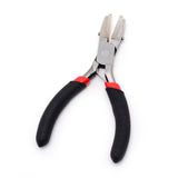 45# Carbon Steel Jewelry Pliers, Nylon Jaw Pliers, Flat Nose Pliers, Black, 9.55x4.5x0.95cm