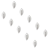316 Surgical Stainless Steel Charms, Leaf, Stainless Steel Color, 7x3.5x1mm, Hole: 1mm, 500pcs/box