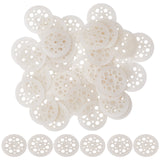 Plastic Ceiling Disc, White, 46.5x5mm, Hole: 6.5mm and 3.5mm and 5mm