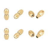 6Pcs 304 Stainless Steel Screw Clasps, Oval, Golden, 12x5mm, Hole: 0.7mm