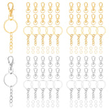 DIY Keychain Making Kit, Including Alloy Swivel Lobster Claw Clasps, Iron Split Key Rings & Jump Rings, Platinum & Golden, 216Pcs/box