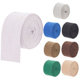 16 Yards 8 Colors Flat Polycotton Bands, for Bag Strap Making, Mixed Color, 38x1.4mm, 2 yards/color