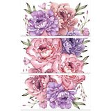 3 Sheets 3 Styles Flower PVC Waterproof Decorative Stickers, Self Adhesive Floral Decals for Furniture Decoration, Flower, 300x150mm, 1 sheet/style