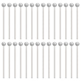 4 Bags Brass Ball Head Pins, for Jewelry Making, Real Platinum Plated, 22 Gauge, 16xx0.6mm, Head: 1.8mm, about 100pcs/bag