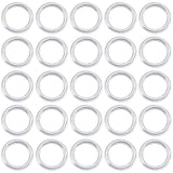 40Pcs 925 Sterling Silver Open Jump Rings, Round Rings, Silver, 5x0.75mm, Hole: 3.5mm