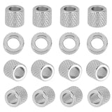 30Pcs 304 Stainless Steel European Beads, Large Hole Beads, Column, Stainless Steel Color, 5x4.5mm, Hole: 3mm