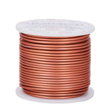 Round Aluminum Wire, Matte Effect, Coral, 12 Gauge, 2mm, about 98.42 Feet(30m)/roll