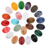 Natural & Synthetic Gemstone Cabochons, Oval, Mixed Dyed and Undyed, 14x10x4~5mm, 48pcs/box